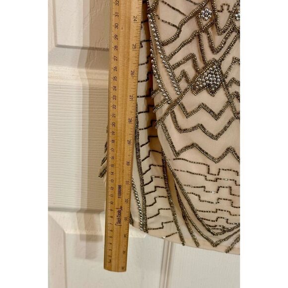 NWT Parker Monaco Beaded Open Back Shift Dress Women's Medium - Picture 9 of 11
